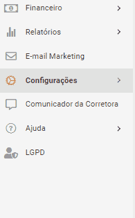 Configurações - Parametrização